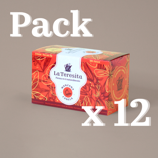 Pack x 12 cajas Infusión Manzana Canela La Teresita