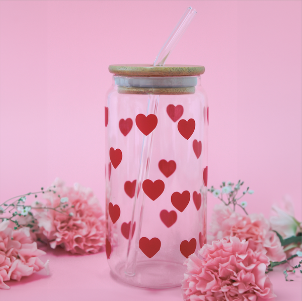 Vaso corazoncitos