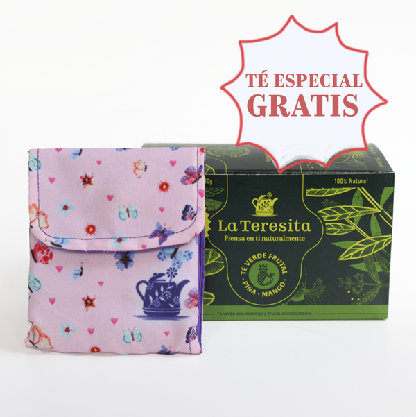 Estuche de tela mariposas + Té GRATIS