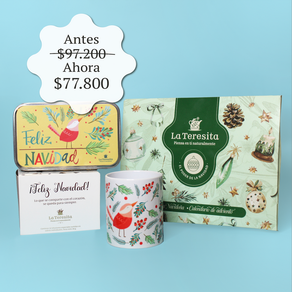 Calendario de Adviento + Caja Luz + Caja y mug Pajarito