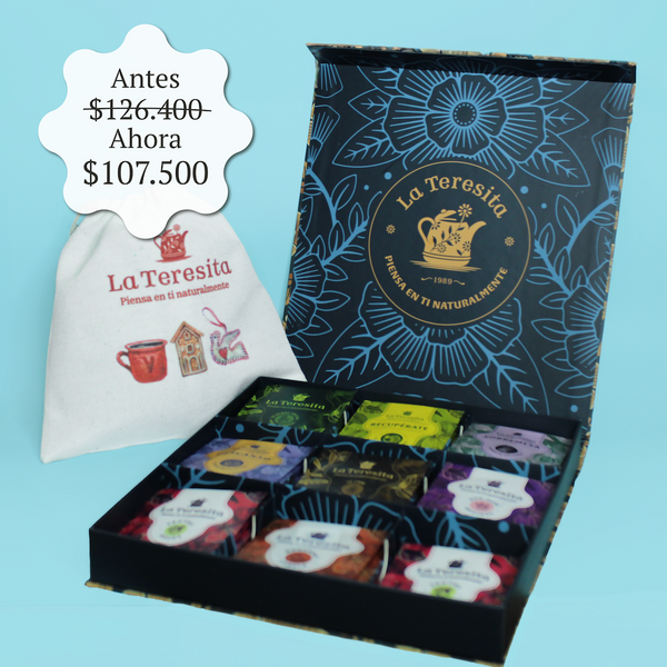 Caja de lujo + Bolsita navideña x45 inf (diseño aleatorio)