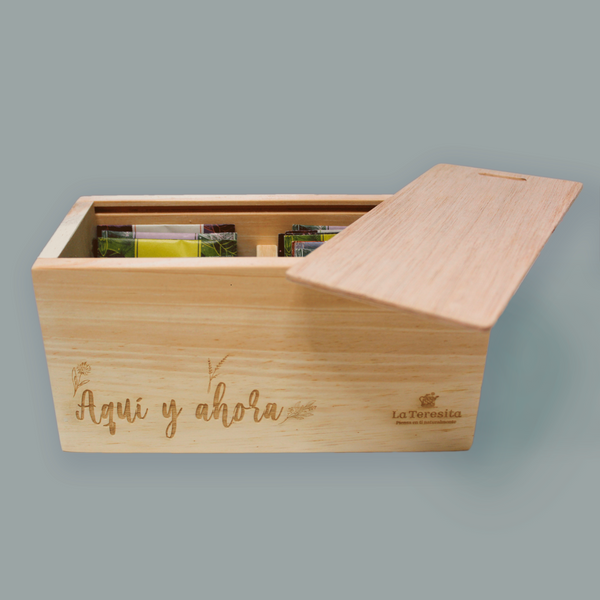 Caja de Madera Mediana x 20 infusiones