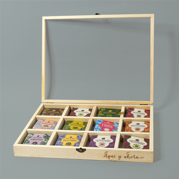 Caja Especial de Madera x 60 infusiones