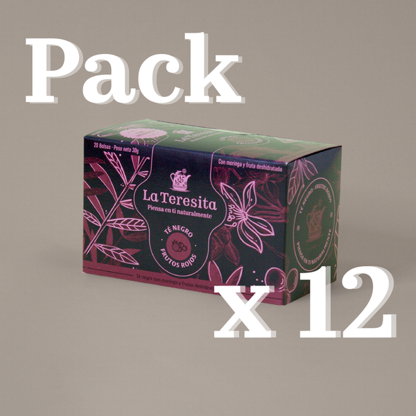 Pack x 12 cajas Té Negro Frutos Rojos La Teresita
