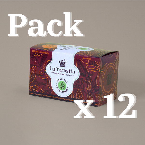 Pack x 12 cajas Infusión Maracuyá Flor de Jamaica La Teresita